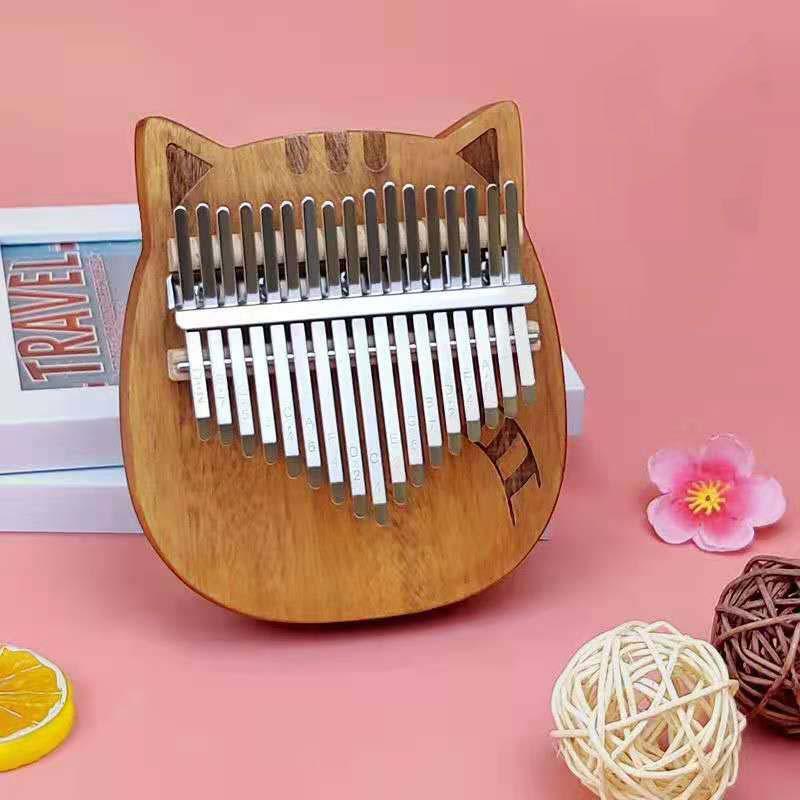 17-key Kalimba creative cute thumb piano high-quality mahogany Mbila comes with a full set of learning accessories - AKLOT