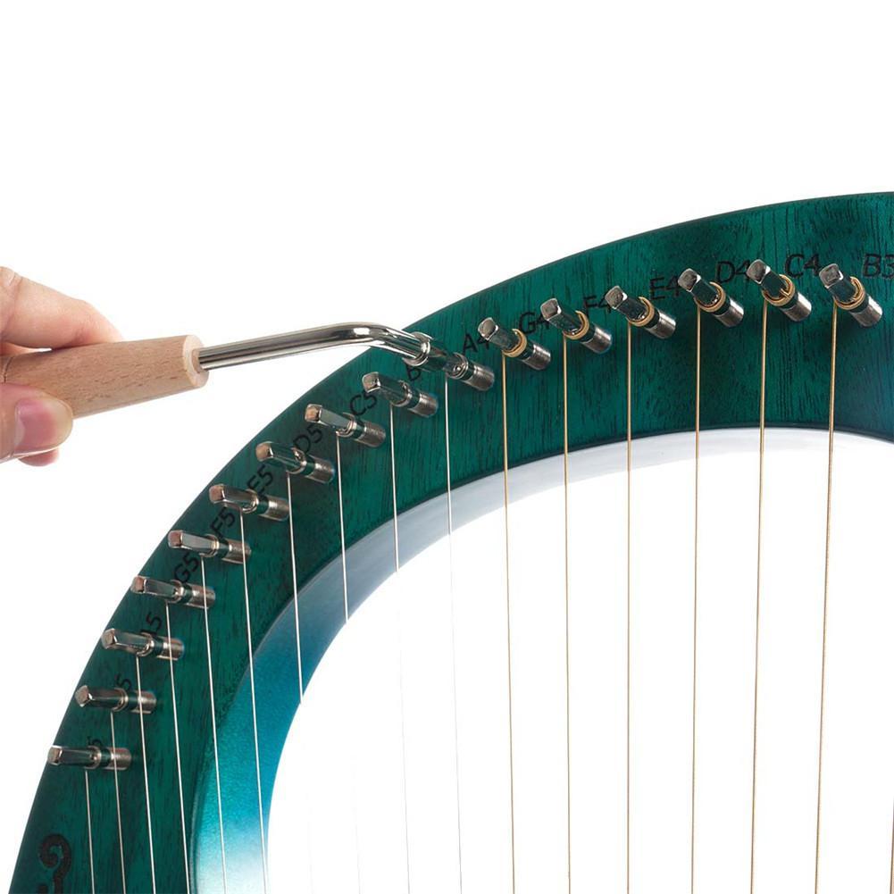 Greene Instrument 19 String Lyre Mahogany Instrument Quality Green Harp with Tuning Wren ...