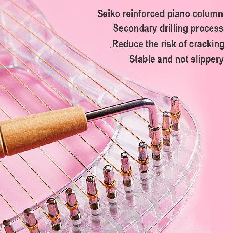 21 /24 Strings Lyre Harp Instrument High-end ABS Piano body Lyre Piano Harp Musical Beginner Instrument with Matching Gifts - AKLOT