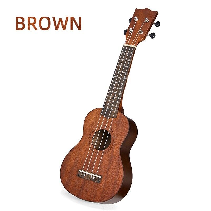 21 Inch Ukulele Soprano Beginner Ukulele Guitar Ukulele Mahogany Neck Delicate Tuning Peg 4 Strings Wood Ukulele - AKLOT