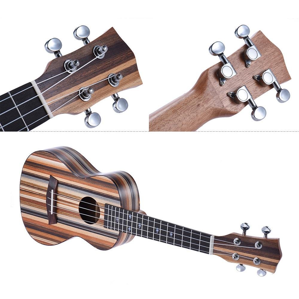 24" Ukulele Acoustic Ukulele Soprano Ukelele 18 Frets 4 Strings Guitar Okoume Neck Rosewood Fingerboard Christmas Gift - AKLOT