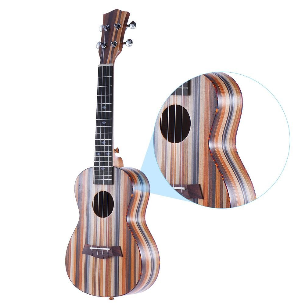 24" Ukulele Acoustic Ukulele Soprano Ukelele 18 Frets 4 Strings Guitar Okoume Neck Rosewood Fingerboard Christmas Gift - AKLOT