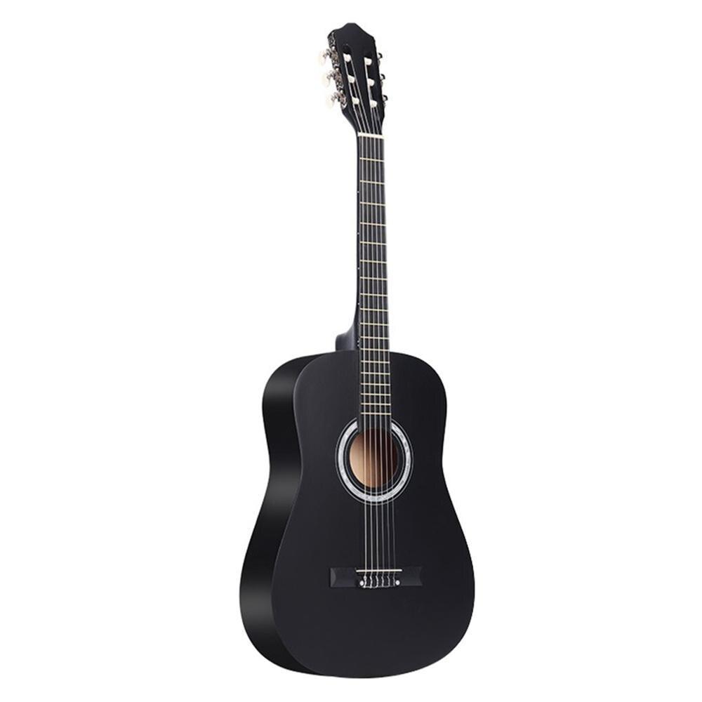 38'' Classic Acoustic Guitar 38 inches 6 Strings Acoustic Guitar Wooden Guitar for Students Beginners (Wood) - AKLOT