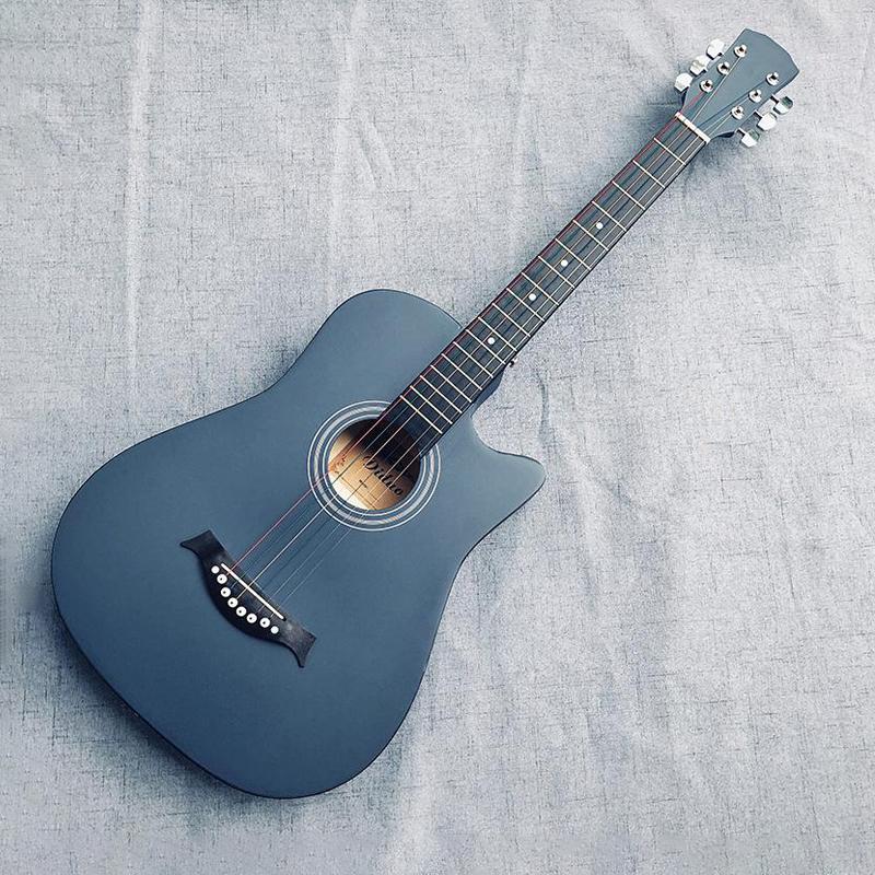 38 Inch Acoustic Guitar Basswood Guitarra for Beginner Blue Excellent Musical Instrument Guitar Accessories AGT73 - AKLOT