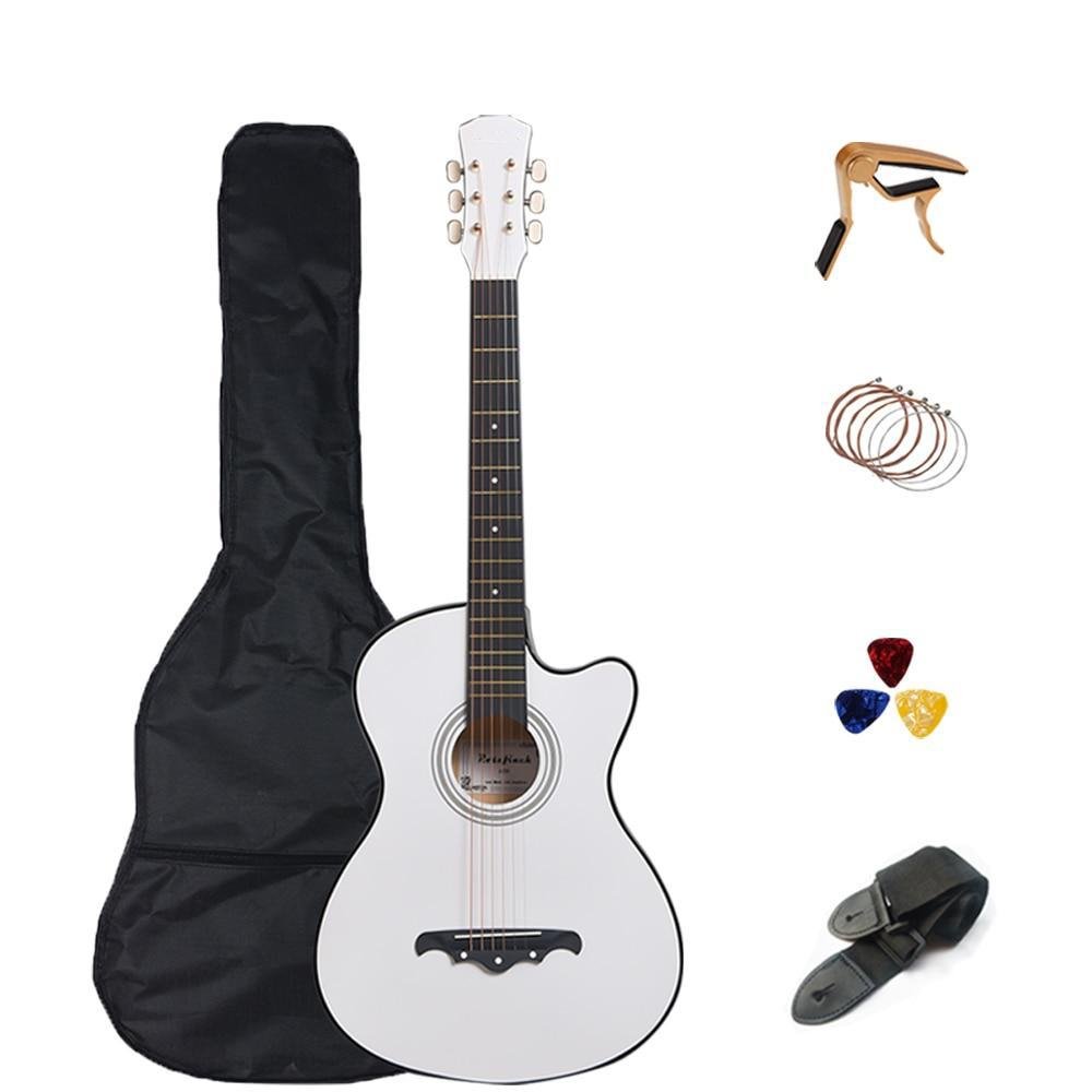 41/38 inch Acoustic Guitar for Beginners Guitar Sets with Capo Picks 6 Strings Guitar Basswood Musical Instruments AGT166 - AKLOT