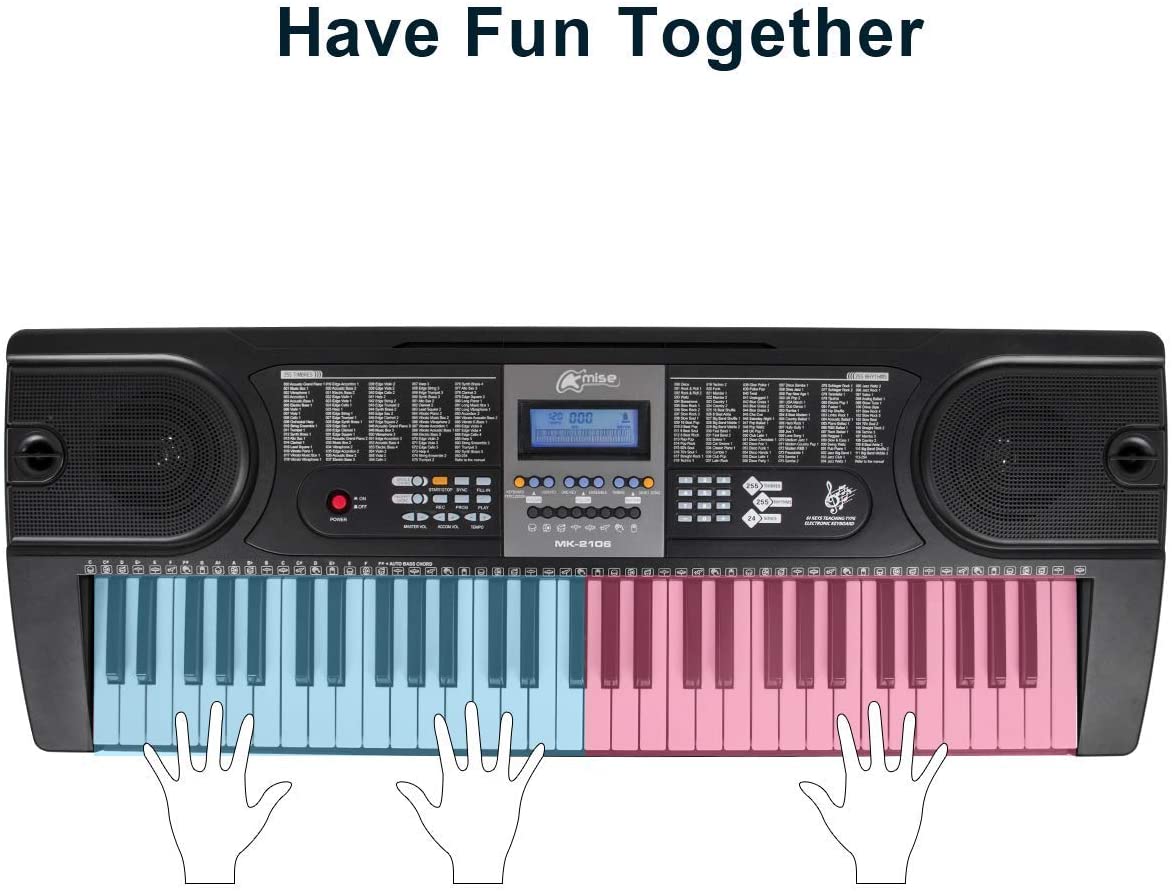 Piano Keyboard 61 Key Portable Electronic Keyboard w/LED Screen,Microphone Music Keyboard For Beginners(Kids & Adults)