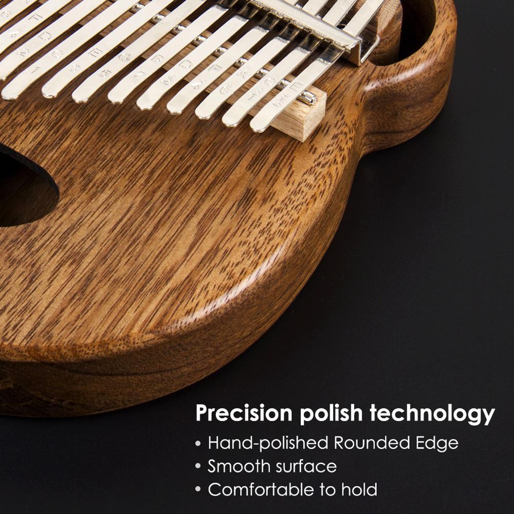 Aklot 17 Key Kalimba Thumb Piano Solid Walnut Wood Marimba Kit with Sticks Case Bag Tuning Hammer Booklet Full Accessories - AKLOT