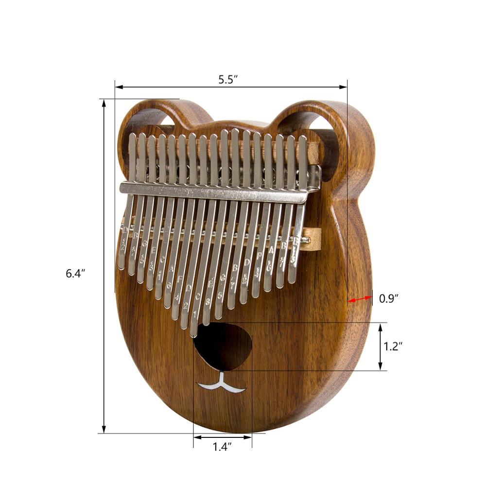 Aklot 17 Key Kalimba Thumb Piano Solid Walnut Wood Marimba Kit with Sticks Case Bag Tuning Hammer Booklet Full Accessories - AKLOT