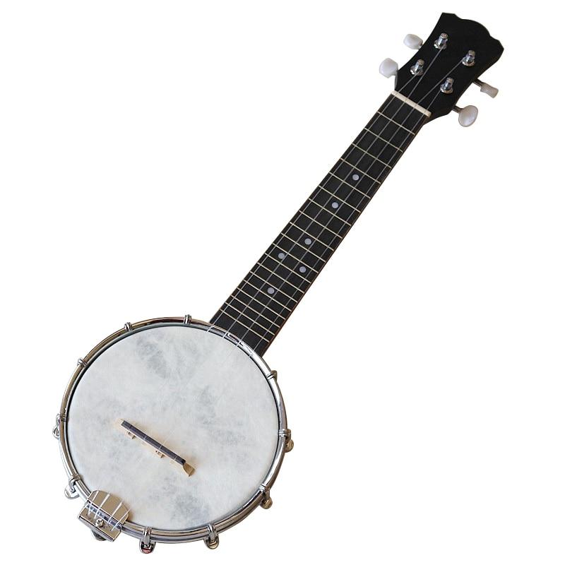 Banjolele 23 Inch Concert Banjo 23" Ukulele With Gig Bag Natural Banjouke Musical Instrument with rusty problem - AKLOT
