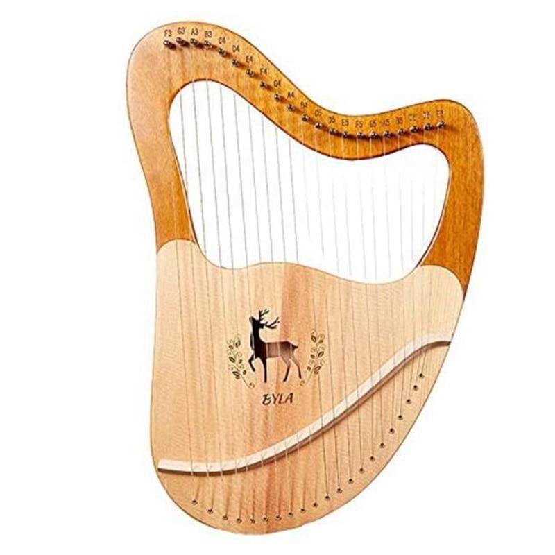 Byla 21 String Lyre Harp,Lyakin,Wooden Lyre Harp,Heart-Shaped Harps With  Tuning Wrench,For Beginners,Music Lovers,Kids,Etc