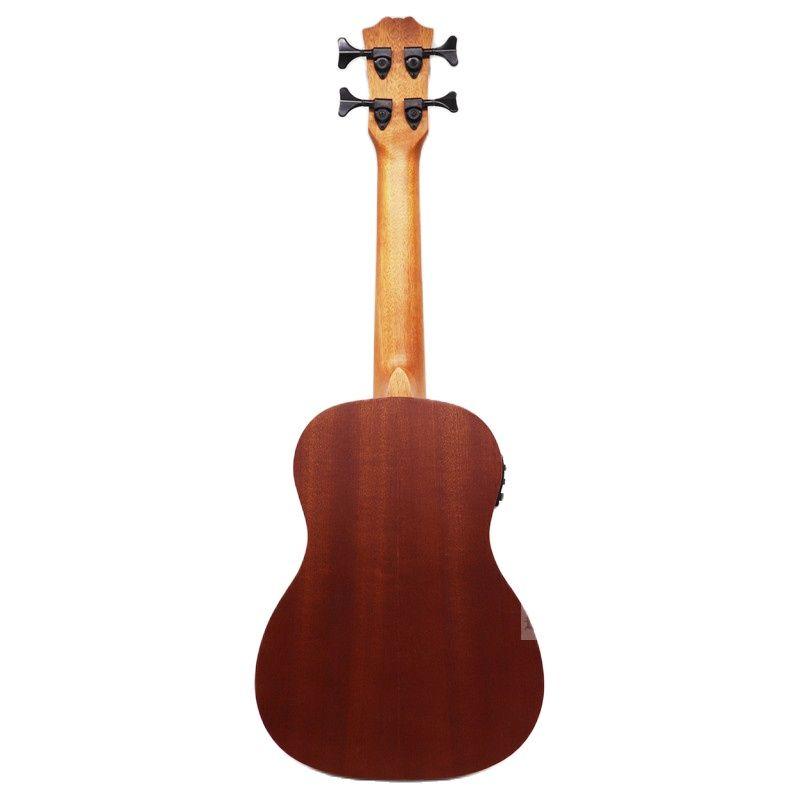 Electric ukulele guitar 30 inch matte finish 4 string children mini guitar uk bass guitar natural color full okoume wood body - AKLOT