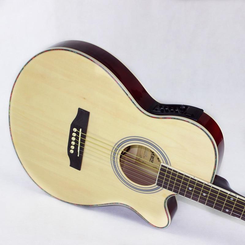 Guitar Acoustic Electric 6 Steel-Strings Thin Body Flattop Balladry Fo –  AKLOT