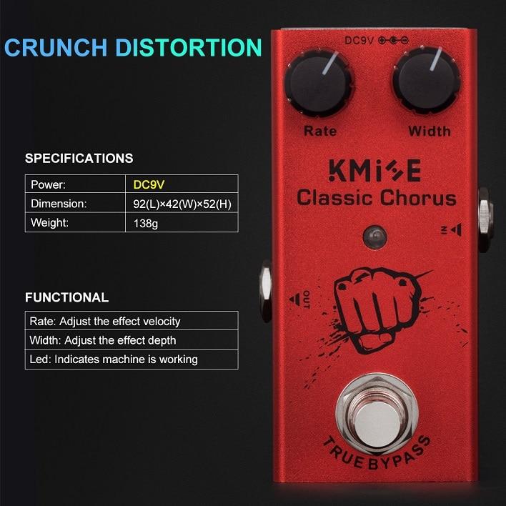 Kmise Mini Electric Guitar Pedal Effect-Delay-Overdrive-Crunch