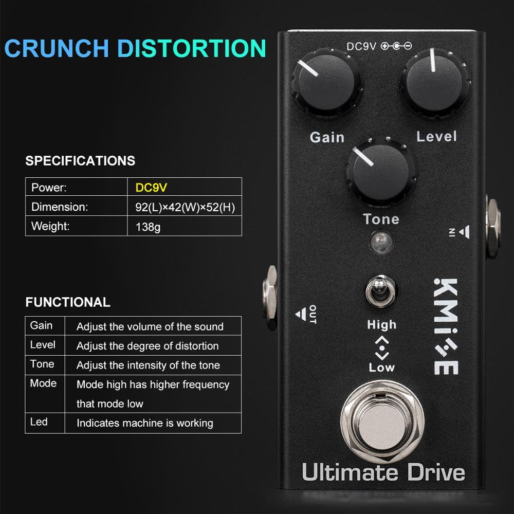Kmise Mini Electric Guitar Pedal Effect-Delay-Overdrive-Crunch