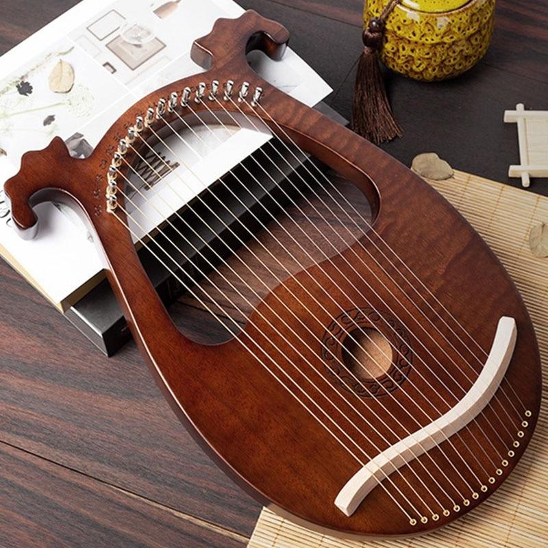 Oval Body String Instrument Lyre Harp, 16 String Mahogany Body String Instrument Body Instrument w ...