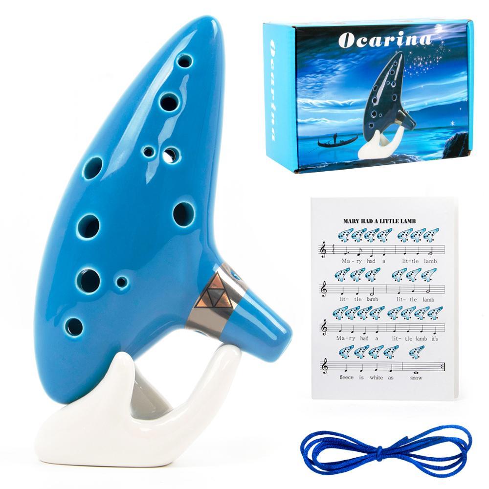 Ocarina 12-gaats Alto C stro gerookte keramische piccolo, muziekinstrument cadeau voor volwassenen met liedboek nek riem tas Ocarina 12-gaats Alto C stro gerookte keramische piccolo, muziekinstrument cadeau voor volwassenen met liedboek nek riem tas
