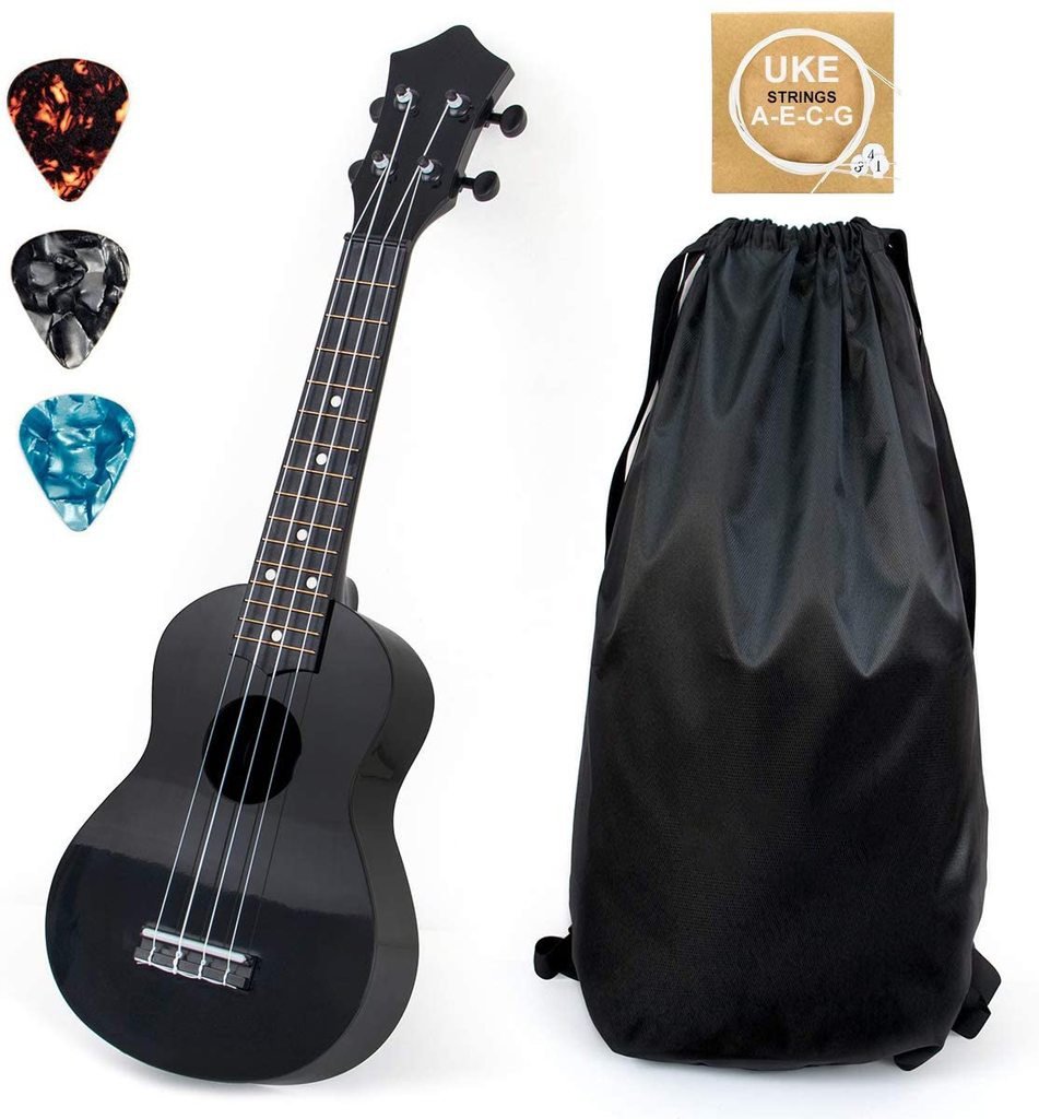 Soprano Ukulele for Beginners Kids Blue ukulele 21 inch ukelele Birthday Chrismas gift kit with Bag Picks String - AKLOT