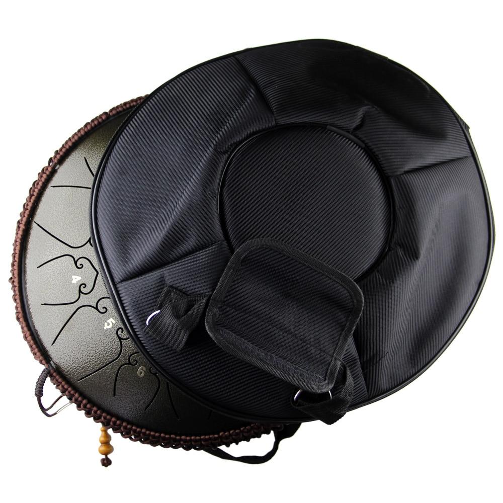 14 Inch 15 Note Steel Tongue Drum Qingshi Percussion Instrument Hand Pan  Drum with Drum Mallets Carry Bag，Used for music education concert spiritual