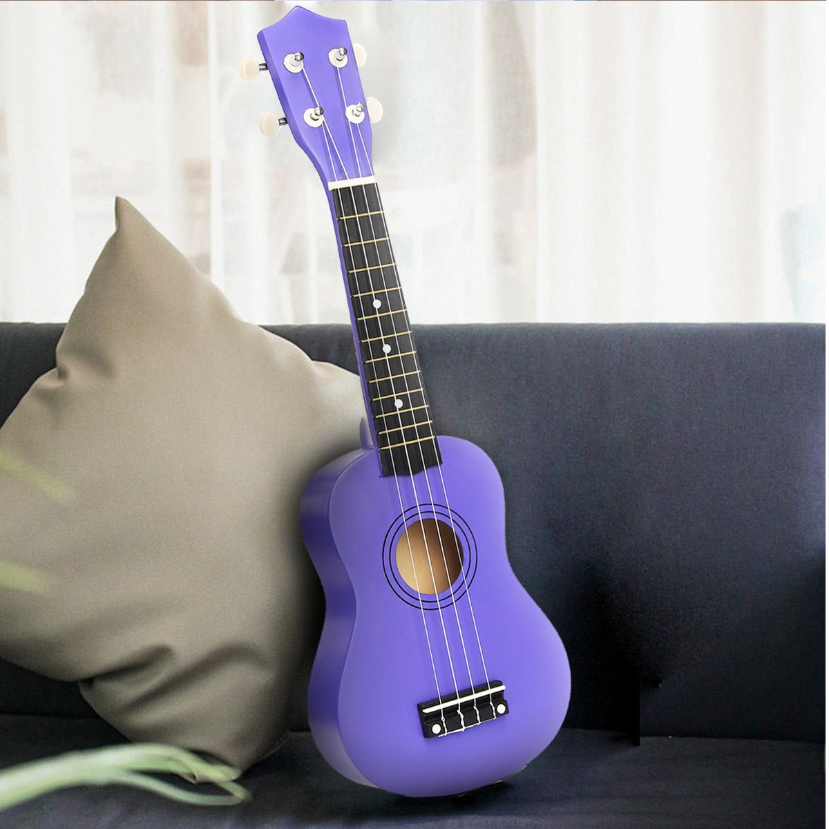 Ukulele 21 inch Ukulele Soprano 4 Strings Hawaiian Guitar Basswood Guitar Uke Kids Gift Musical Instruments for Music Beginner - AKLOT
