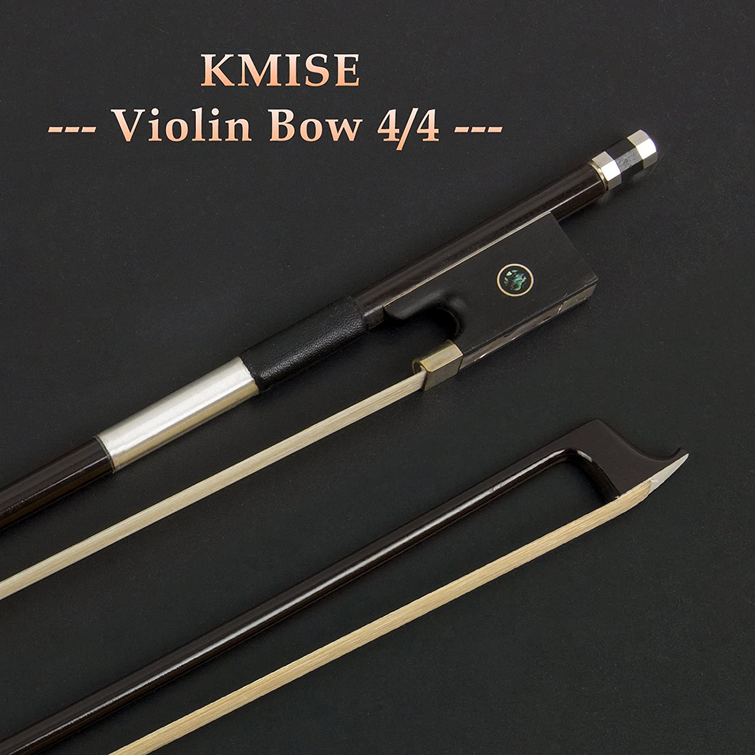 Violin Bow Stunning Fiddle Bow Carbon Fiber for Violins (4/4, Coffee) - AKLOT