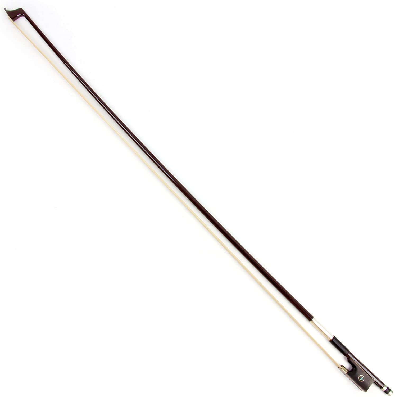 Violin Bow Stunning Fiddle Bow Carbon Fiber for Violins (4/4, Coffee) - AKLOT
